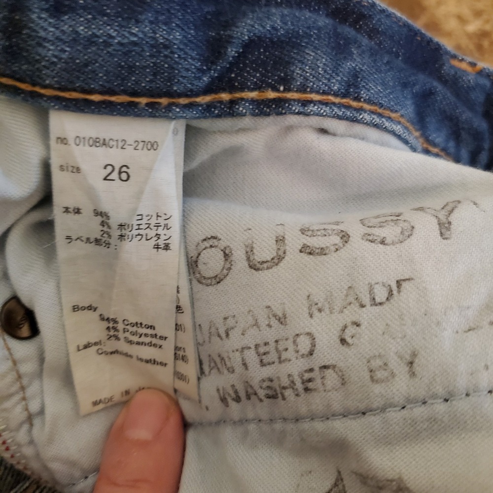 Moussy Vintage Jeans Women 26 Mid Rise Ankle Tapered Distressed Blue Chic Japan - Picture 15 of 16